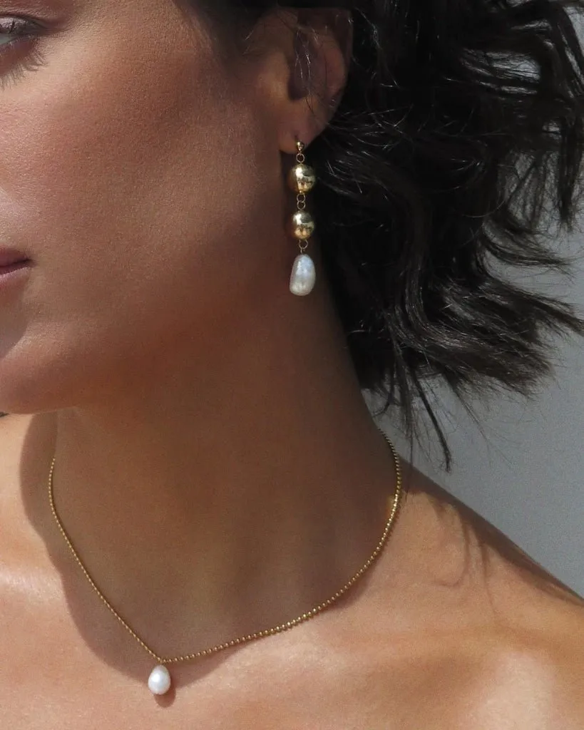 Classic Ball Freshwater Pearl Earrings
