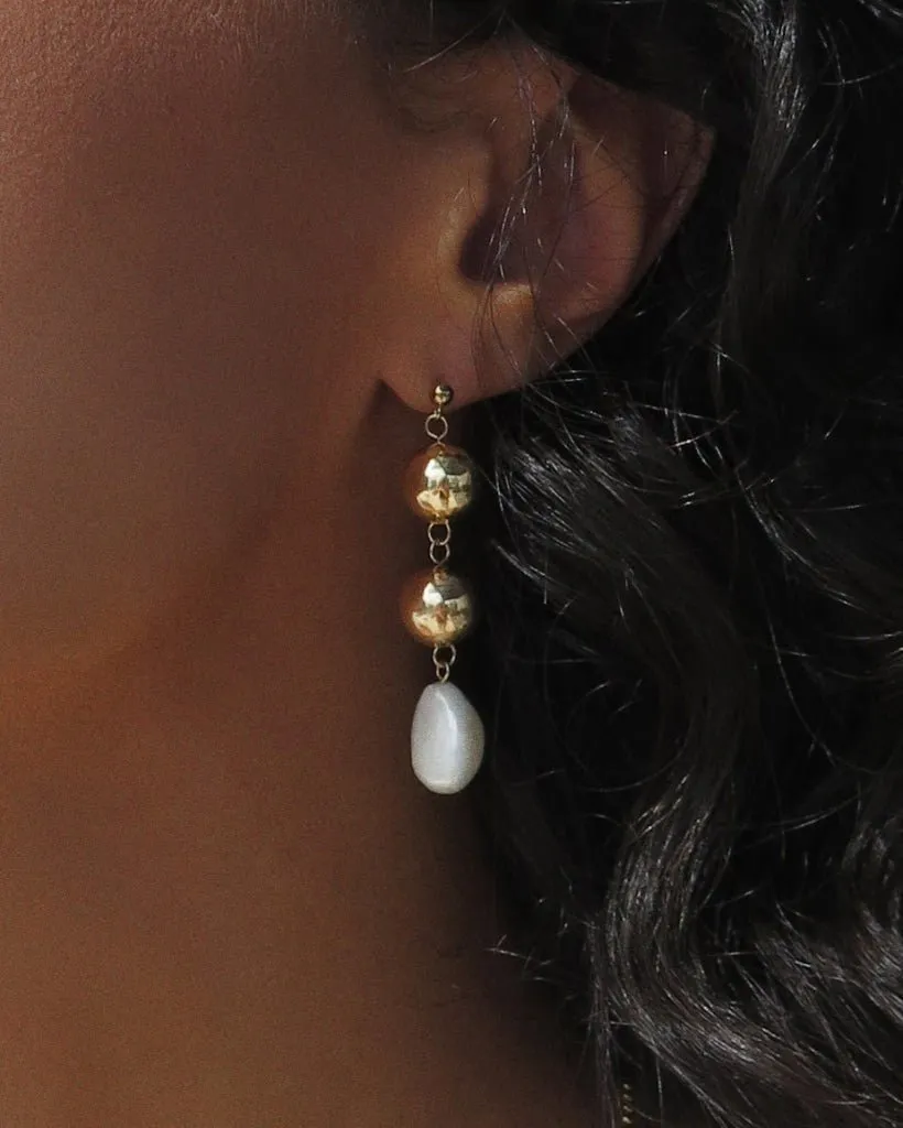 Classic Ball Freshwater Pearl Earrings