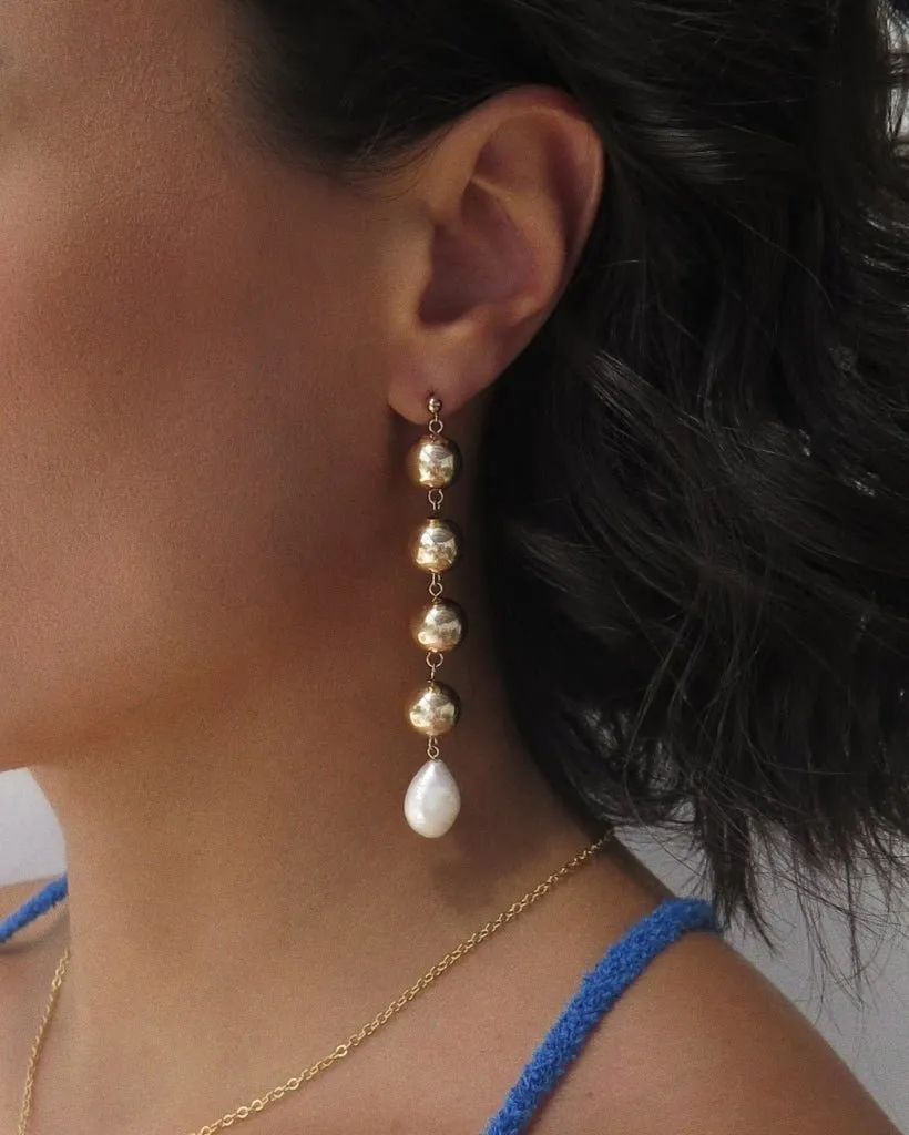 Classic Ball Freshwater Pearl Earrings
