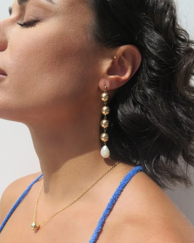 Classic Ball Freshwater Pearl Earrings