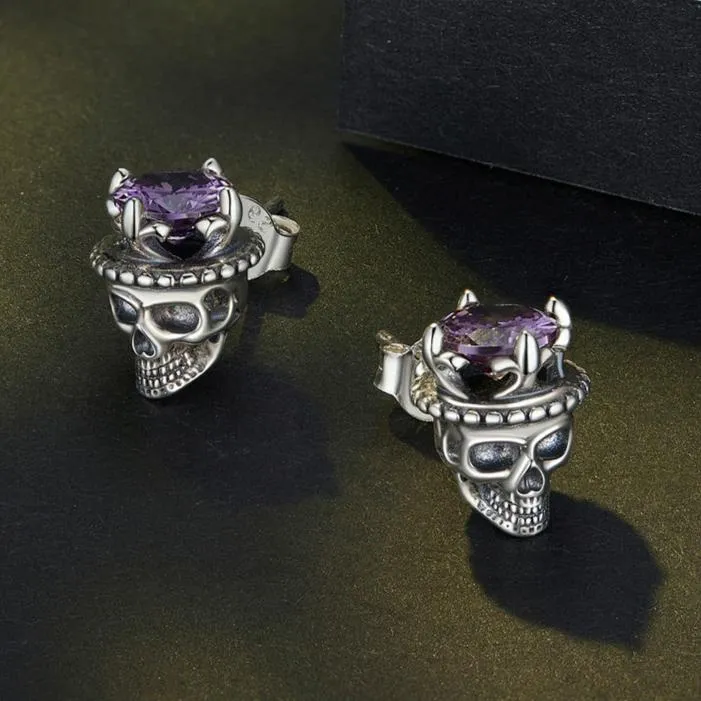 Classic King of Skull Stud Earrings