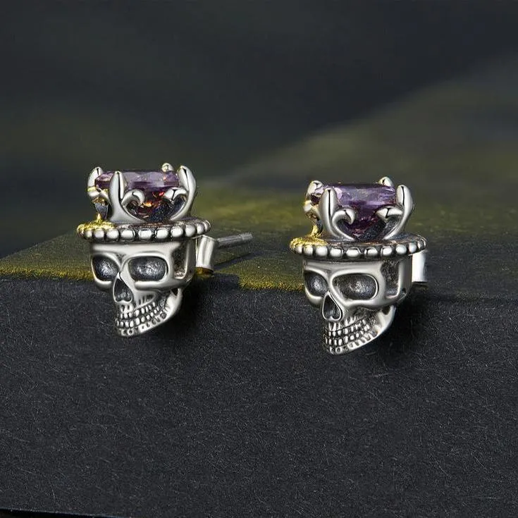 Classic King of Skull Stud Earrings