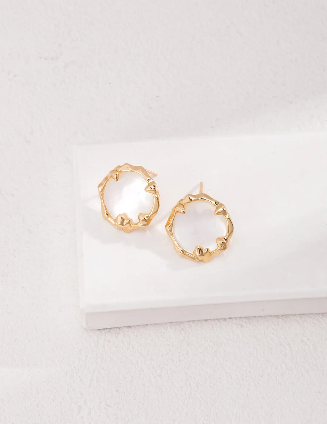 Classic Mother-of-Pearl Stud Earrings