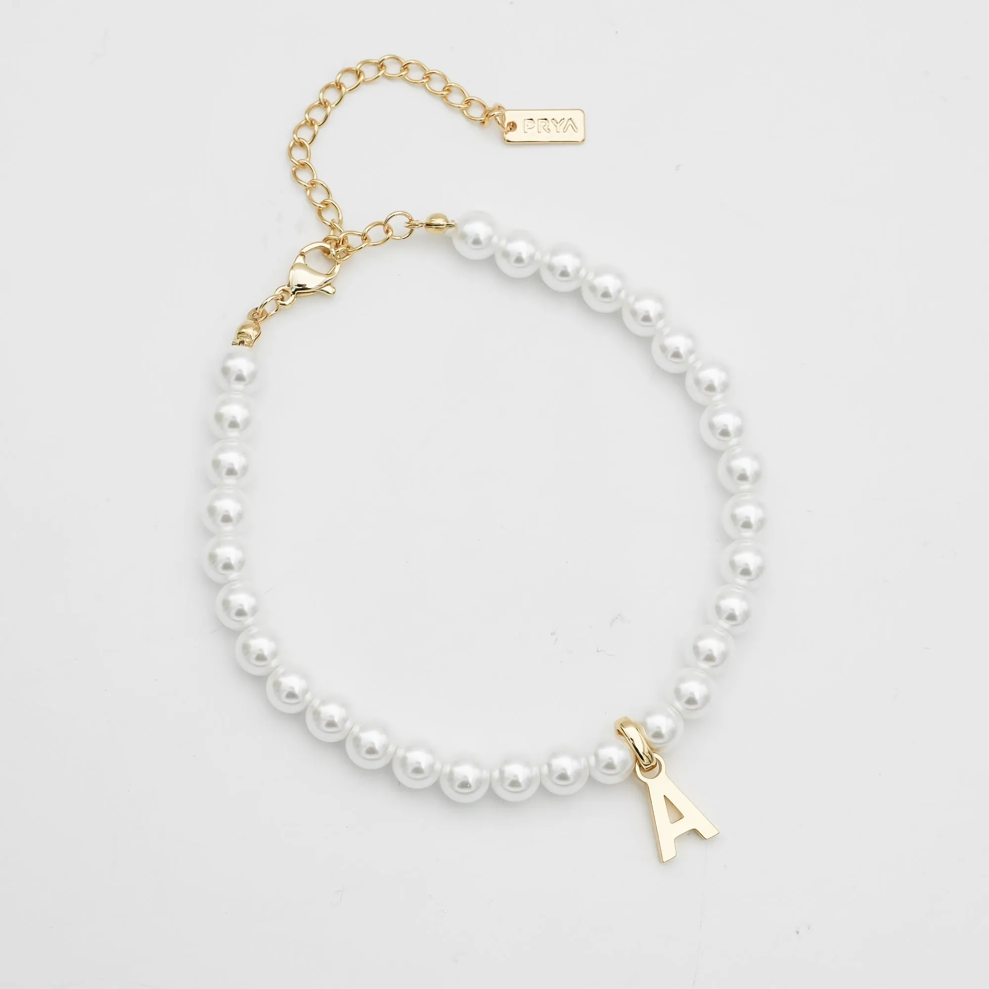 Classic Pearl Initial Anklet