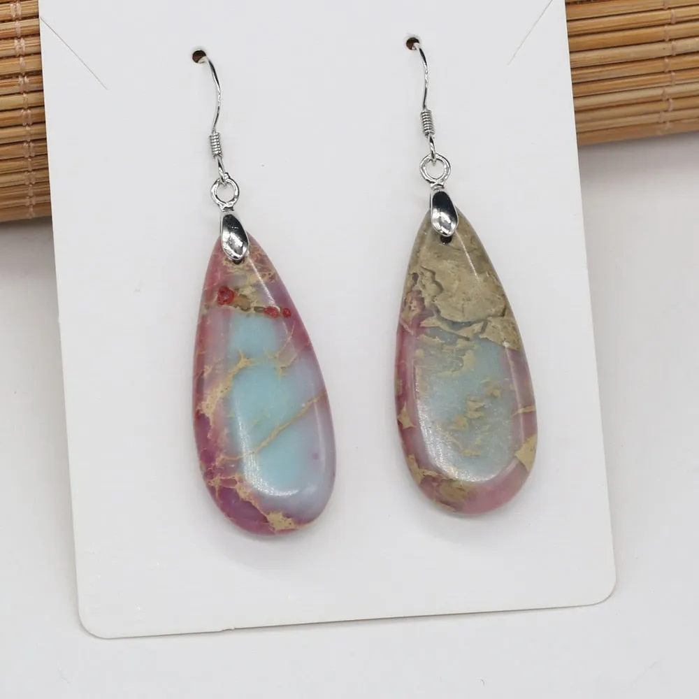 Classic Water Drop Natural Stone Earring