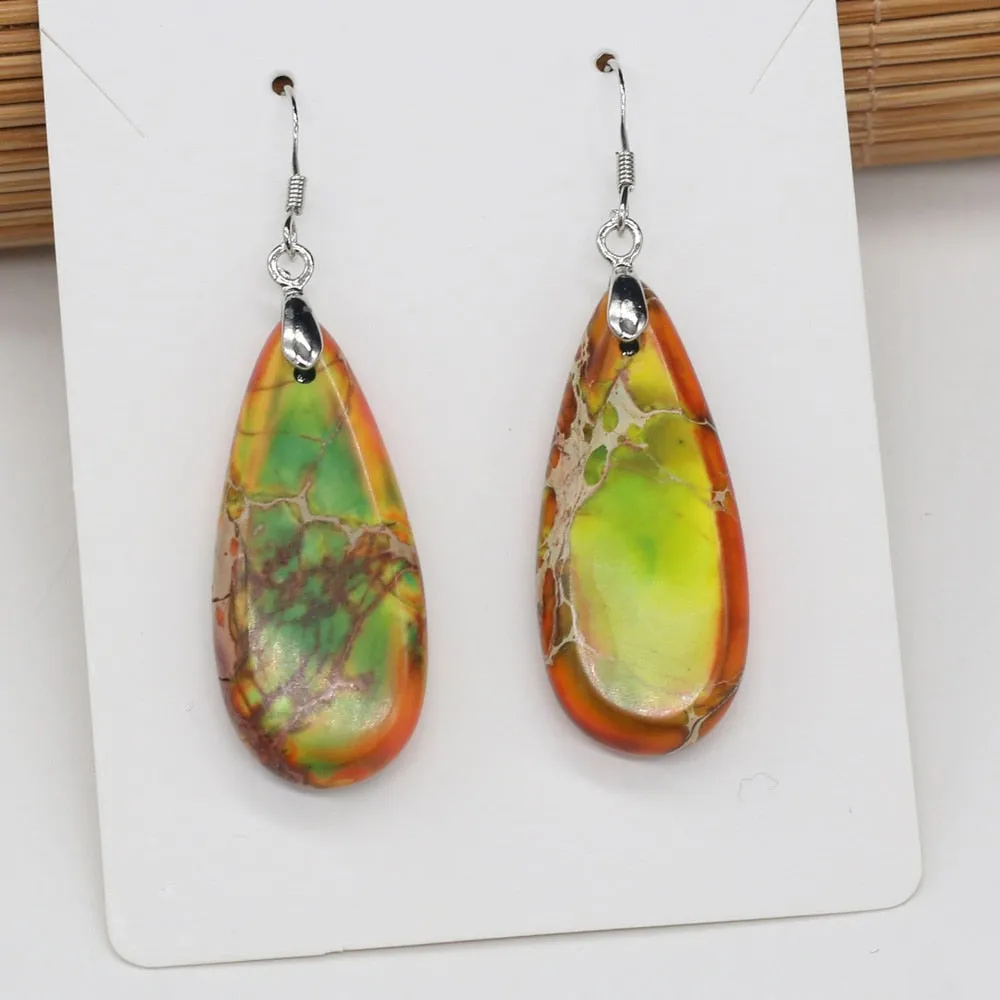 Classic Water Drop Natural Stone Earring