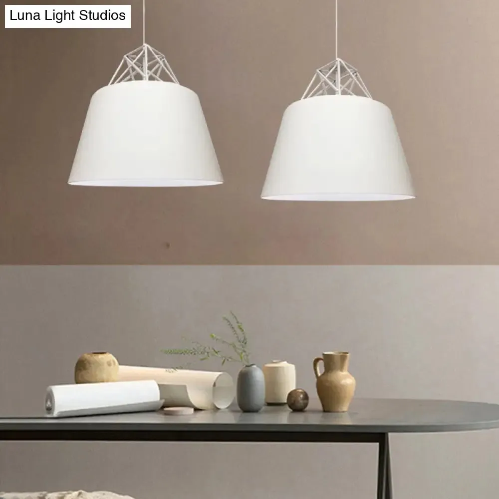 Contemporary Blue/Purple/Pink Cone Pendant Light: Stylish Metal 1-Light Fixture for Restaurants