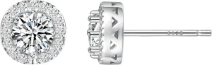 Cubic Zirconia Stud Earrings for Women Men AS Father's Day Gifts 14K Gold Plated 925 Sterling Silver Post Brilliant CZ Stud Earrings Dainty Womens Stud Earrings Birthday Jewelry for Her Back to School