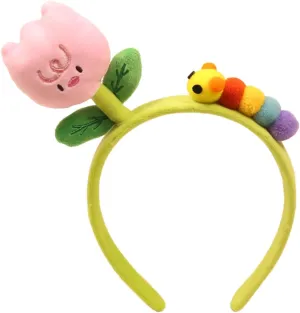 Cute Flower Headbands Novelty Spa Headband Funny Headbands Cute Flower for Kids Holiday Birthday Cute Flower Headband Headband Children's Creative and Fun Vintage Hair Barrette (A, One Size)