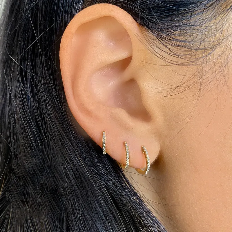 Diamond Accent Hoops