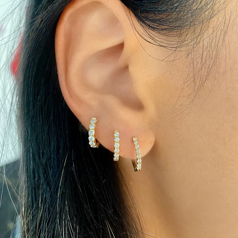 Diamond Accent Hoops