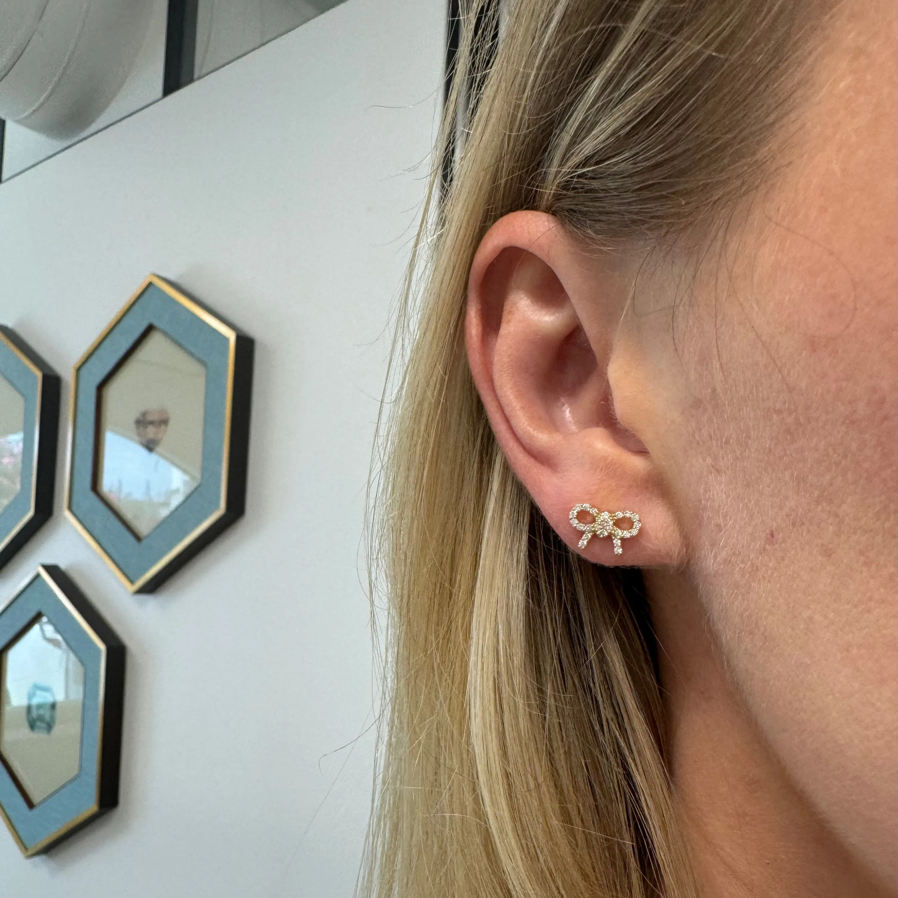 Diamond Bow Studs
