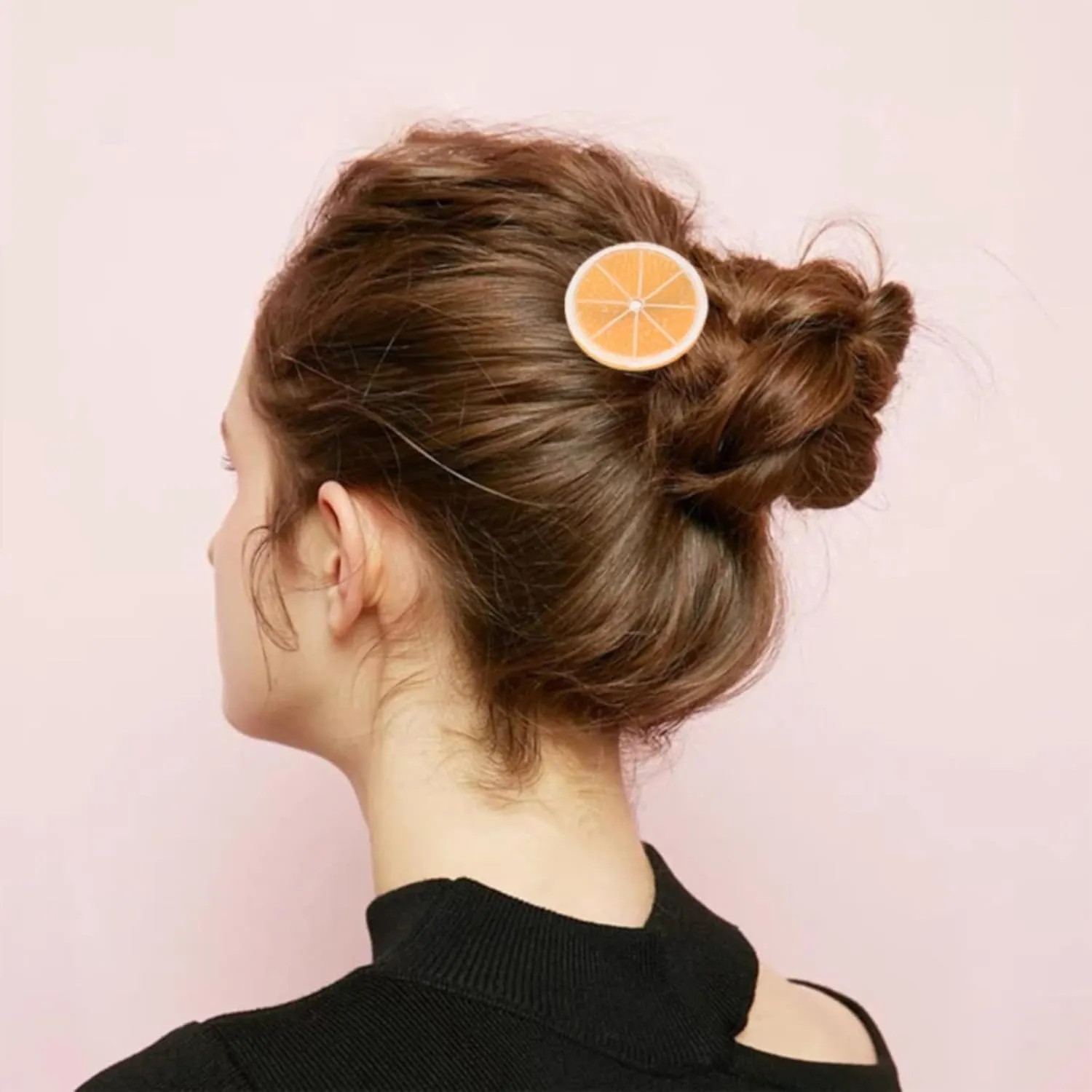 Elastic Headband Soft Ponytail Clip On Accessories Women's Headband Fruit Headband Orange Slice Hair Clip Small Fresh Hair Accessory Girls Barrettes And Hair Clips (D, One Size)
