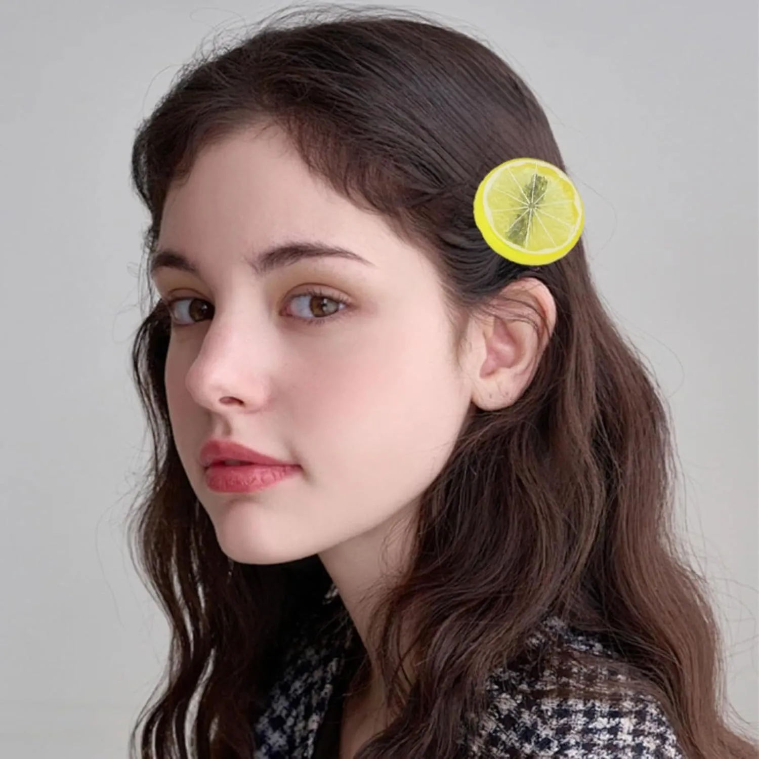 Elastic Headband Soft Ponytail Clip On Accessories Women's Headband Fruit Headband Orange Slice Hair Clip Small Fresh Hair Accessory Girls Barrettes And Hair Clips (D, One Size)