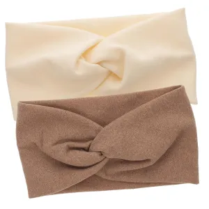 Elastic Wide Headbands for Women Knotted Hair Bands Soft Comfortable Yoga Workout Hair Accessories Face Washing Headband