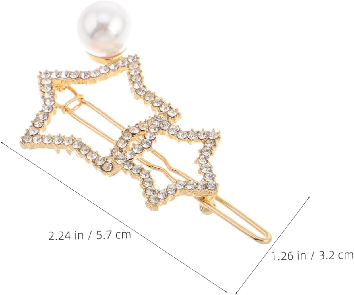 Elegant Star Hair Clips with Rhinestones and Faux for Women and and Barrettes for Casual