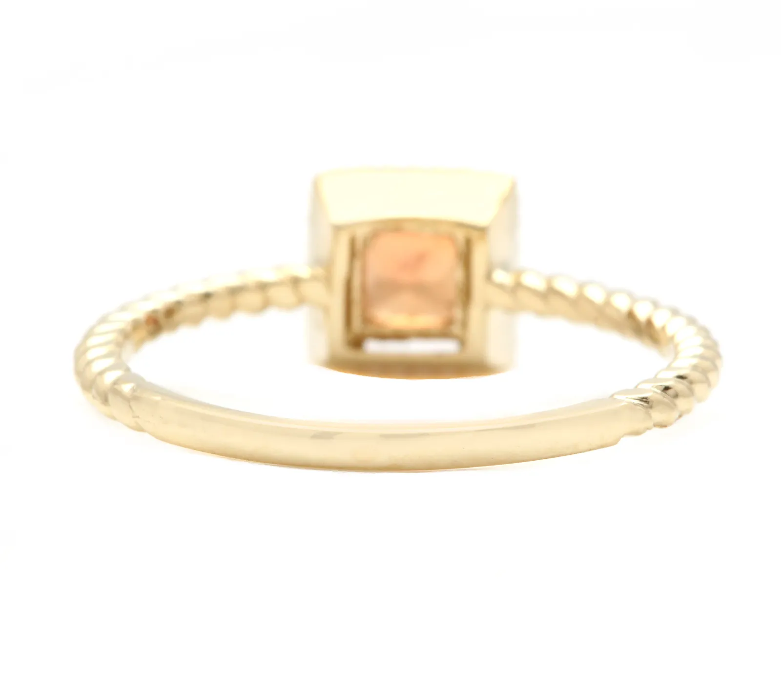 Exquisite Natural Orange Sapphire 14K Solid Yellow Gold Ring