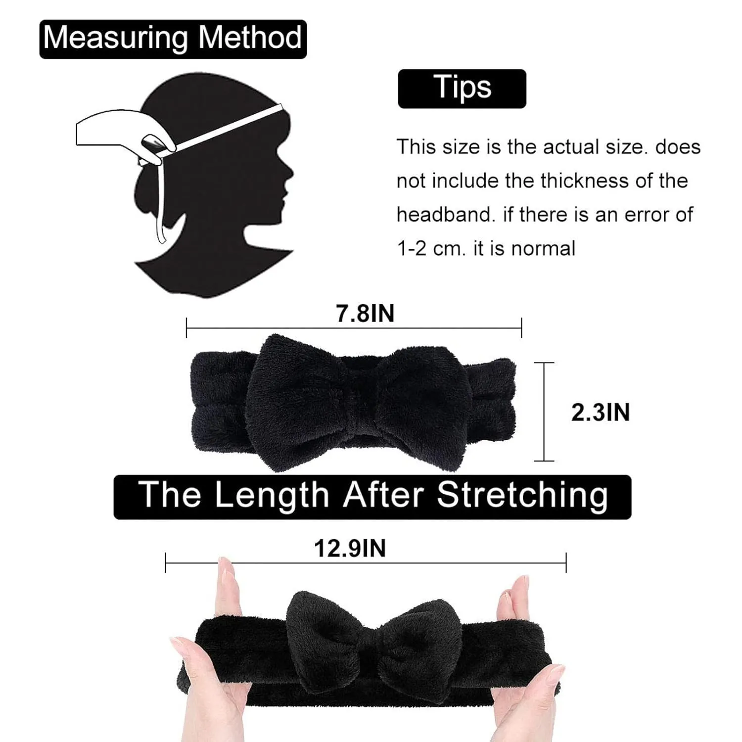 Face Wash Women's Facial Makeup Hydrotherapy Headband 1 Piece Bow Hairband Headband For Shower Headband Soft Coral Velvet
