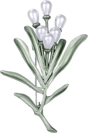 Fashion Brooch Clear Crystal Rhinestone Small Wheat Ears Brooch Woman Man Clothing Accessory