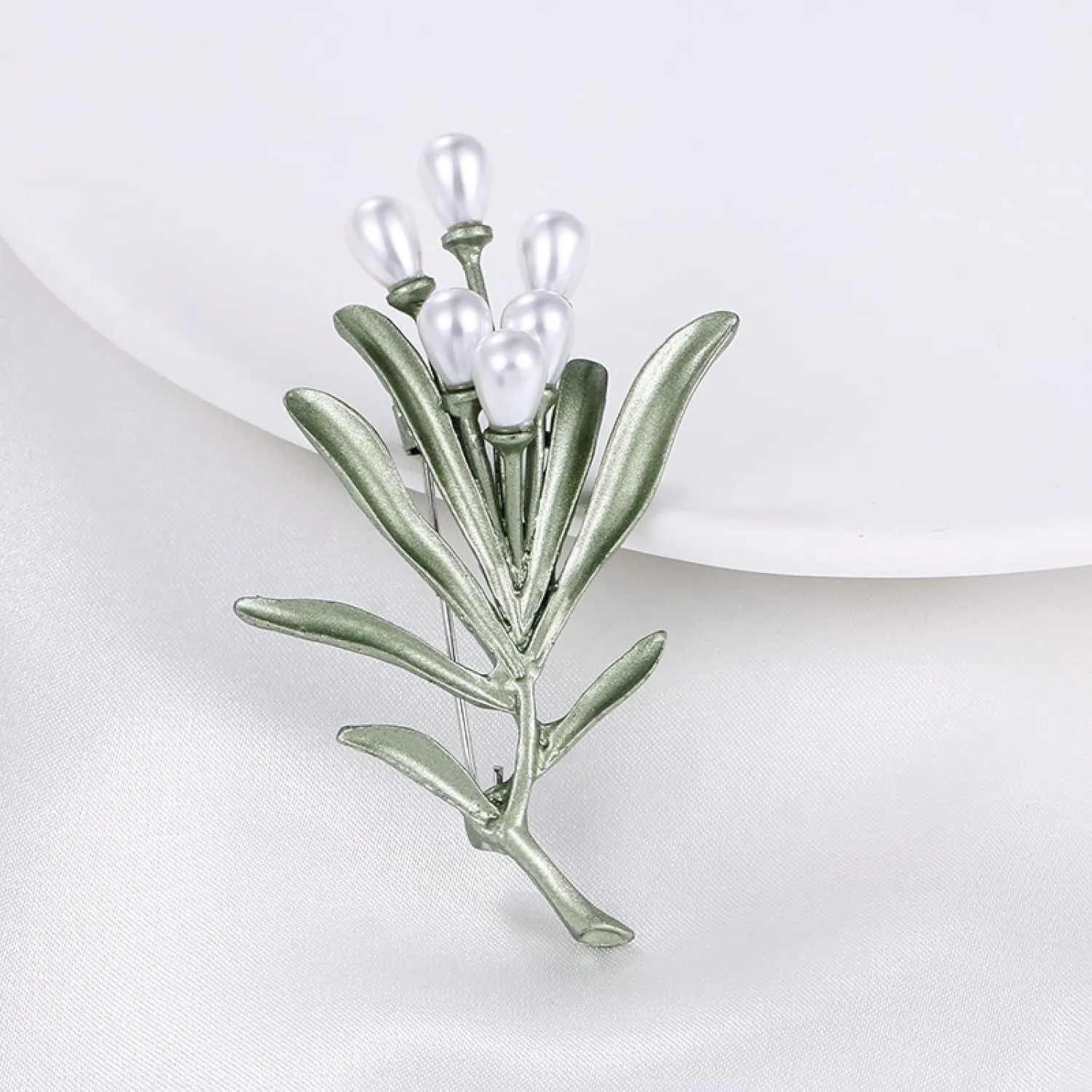 Fashion Brooch Clear Crystal Rhinestone Small Wheat Ears Brooch Woman Man Clothing Accessory