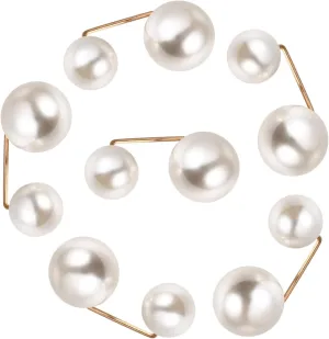 Fashion Brooch Pins Set 6pcs Women Safety Pins Pearl Shawl Button Boutonniere for Collar