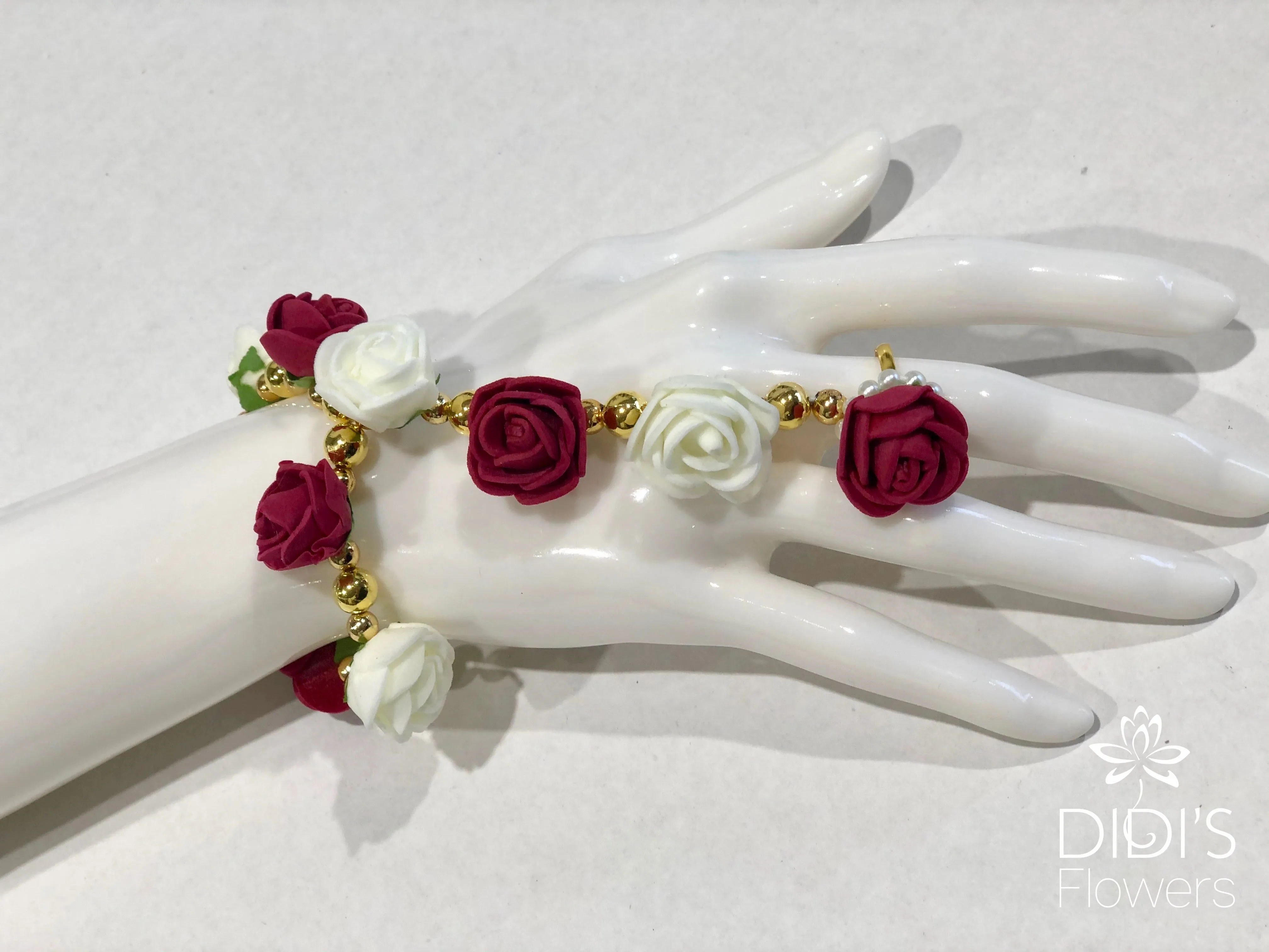 Floral Set - Tikka, Earrings, Hand Pieces & Anklets
