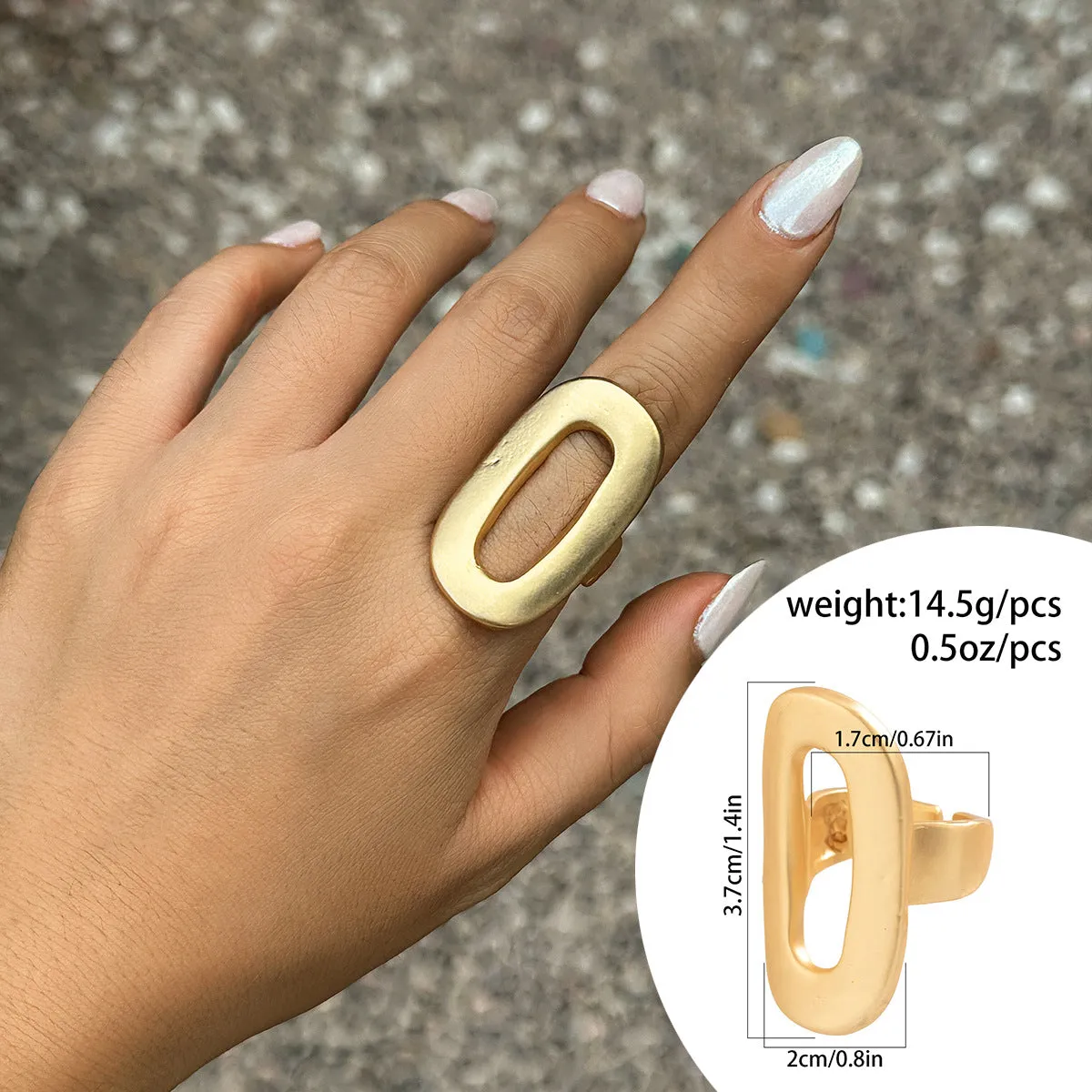 French Disc Pleated Metal Ring with Flower Ornament