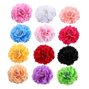 GALPADA Elegant and Fashionable 12pcs Women's Hair Barrettes Peony Hair Clips for Wedding and Daily Use