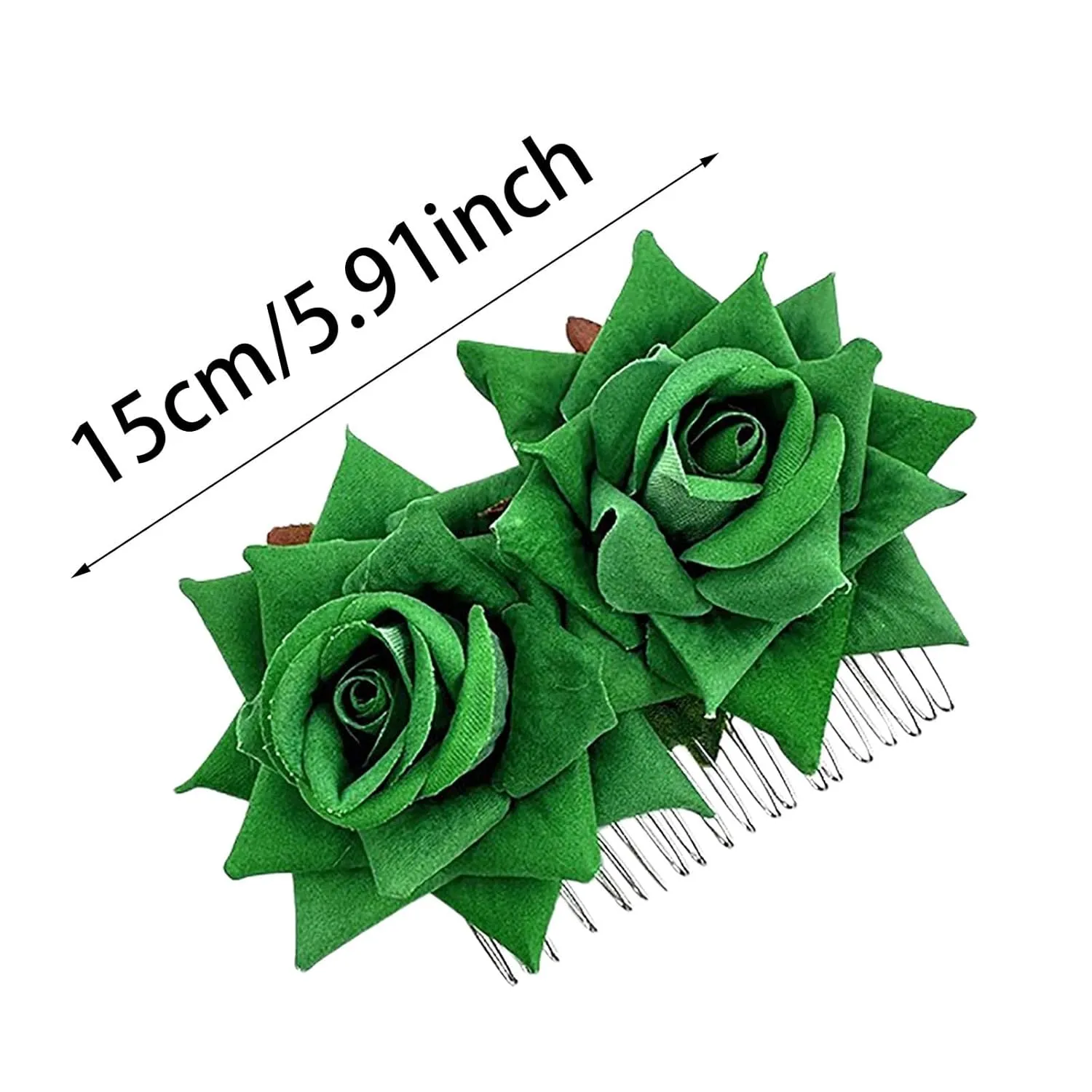 Girl Hair Clips Flower Hair Clips For Women Bride Headpieces For Wedding Floral Hair Headpiece Womens Headbands No Slip (Purple, One Size)