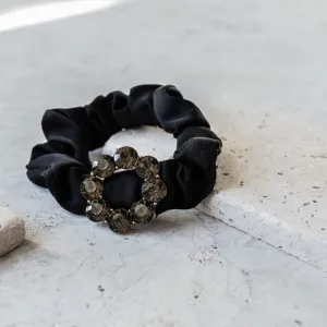 Hair Scrunchie with Gem Ring - 4 Colours