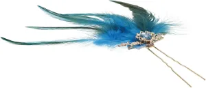 Hair Sticks for Long Hair Handmade Vintage Hairpins with Flowing Tassels Elegant Chinese Chopsticks for Weddings Parties and Performances Blue