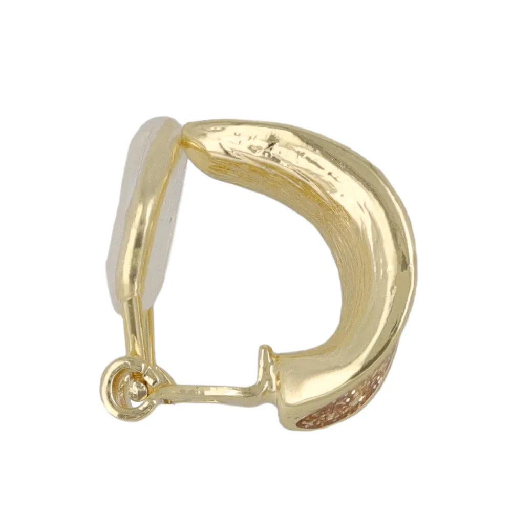 Half Glitter Half Metal Clip Ons