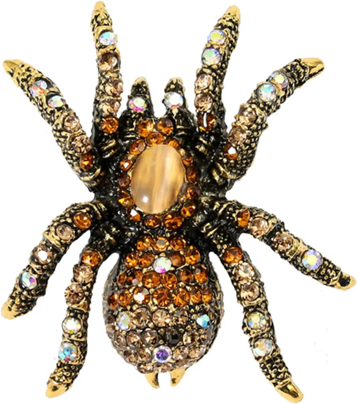 Halloween Spider Pins Brooch for Women Crystal Spider Pins for Halloween Party Halloween Costume Accessories