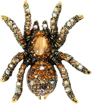 Halloween Spider Pins Brooch for Women Crystal Spider Pins for Halloween Party Halloween Costume Accessories