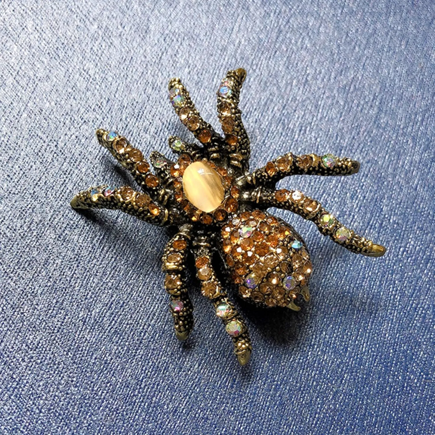 Halloween Spider Pins Brooch for Women Crystal Spider Pins for Halloween Party Halloween Costume Accessories
