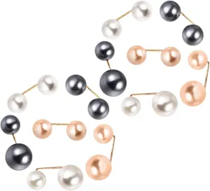 Homoyoyo 12 Pcs Women's Dress Brooches Faux Pearl Brooch Pins Shawl Clips Cardigan Decor Shirt Collar Clips Stylish Accessory