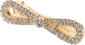 Homoyoyo Rhinestone Duckbill Hair Clips for Women Sparkly Bow Hair Accessories for Wedding for Everyday and