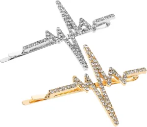 Homoyoyo Women Rhinestone Hair Clips Dazzling Crystal Decorative Pins for Weddings Parties and Everyday Wear Versatile Barrettes for Women