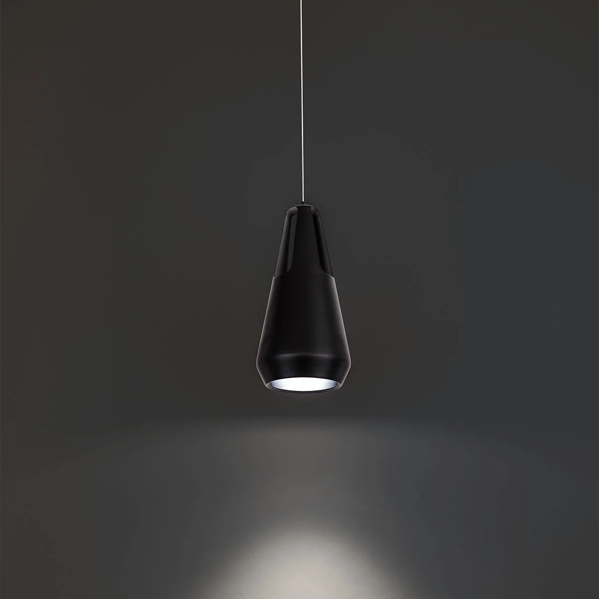 Ingot 10 in. LED Pendant Light Black Finish