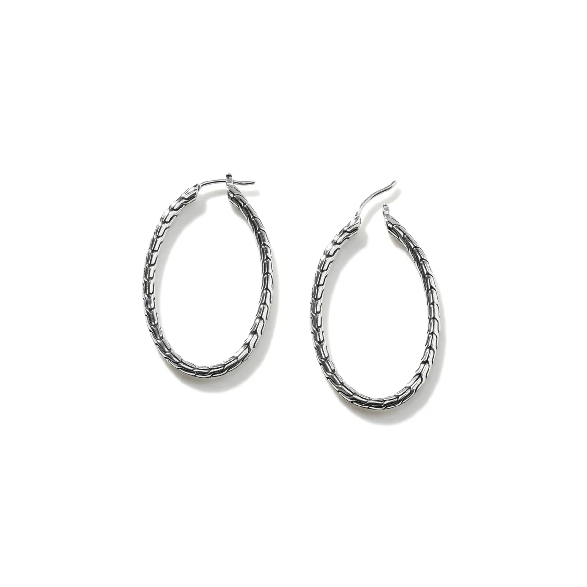 John Hardy Classic Chain Sterling Silver Hoop Earrings