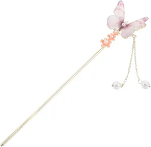 KESYOO Floral Butterfly Hair Sticks for Women Elegant Tassel Hair Accessories for Prom Festivals and Special Occasions Unique Headdress with Oriental