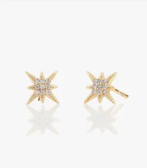 Kris Nations Starburst Crystal Stud Earrings
