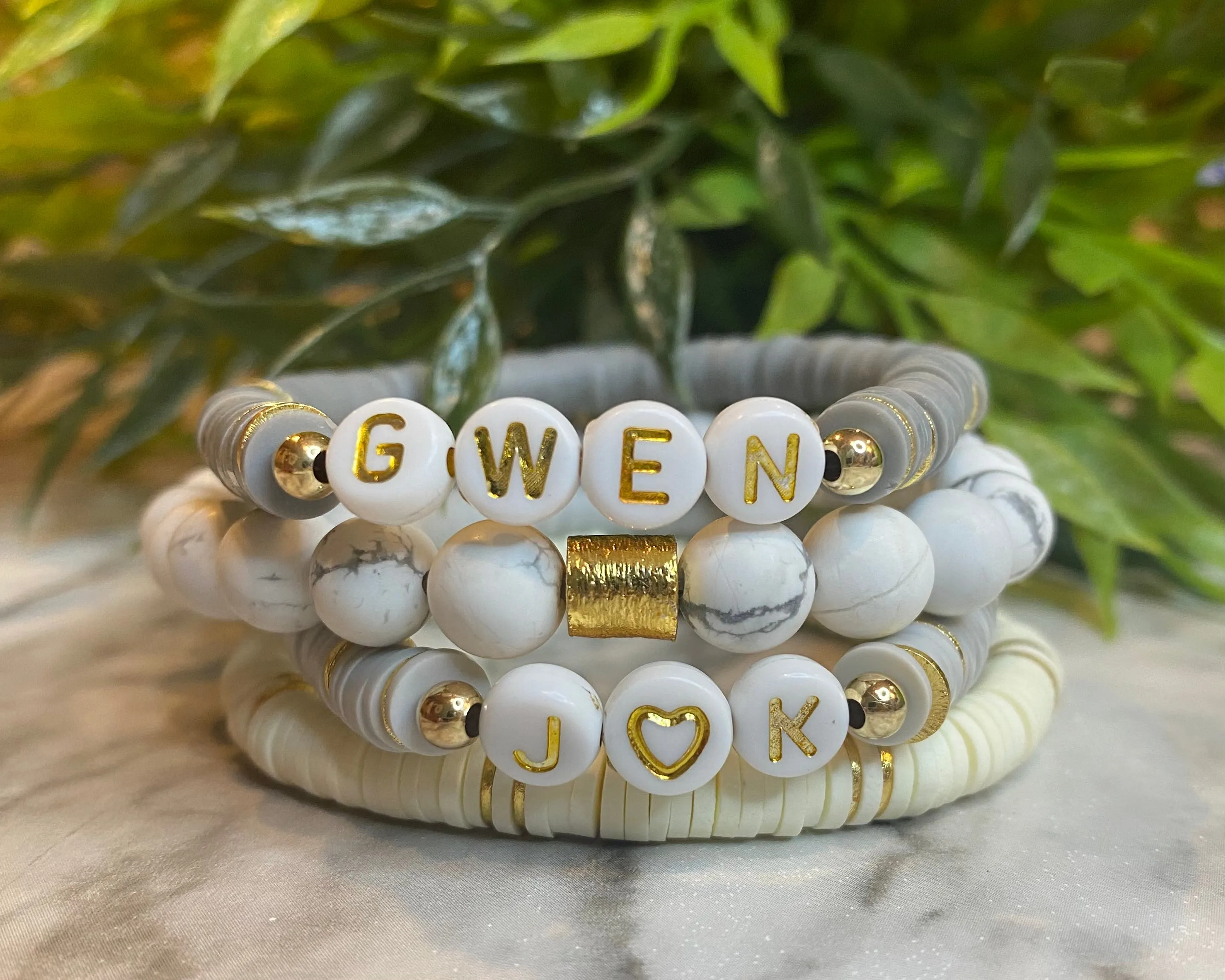 Kristen - Multi-Colored Heishi Stack Bracelets