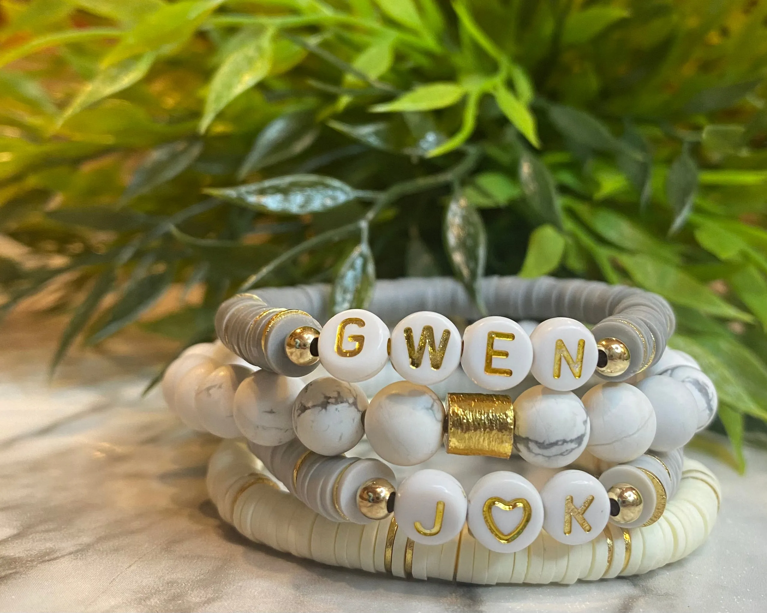 Kristen - Multi-Colored Heishi Stack Bracelets