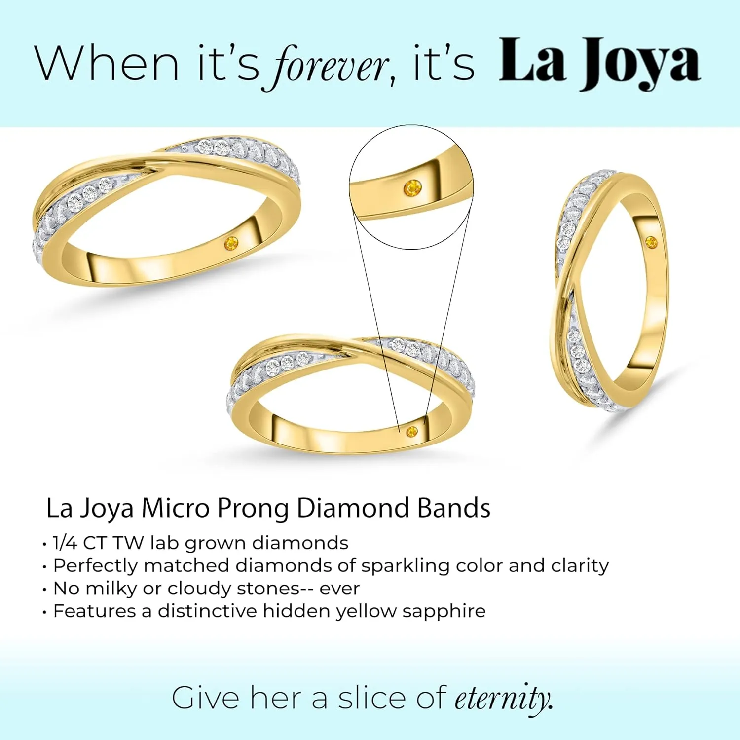 Lab Grown Diamond Anniversary and Wedding Rings for Women | Real 10k White and Yellow Gold 1/4 CTW Certified Diamond Bands | Various Designs to Choose From