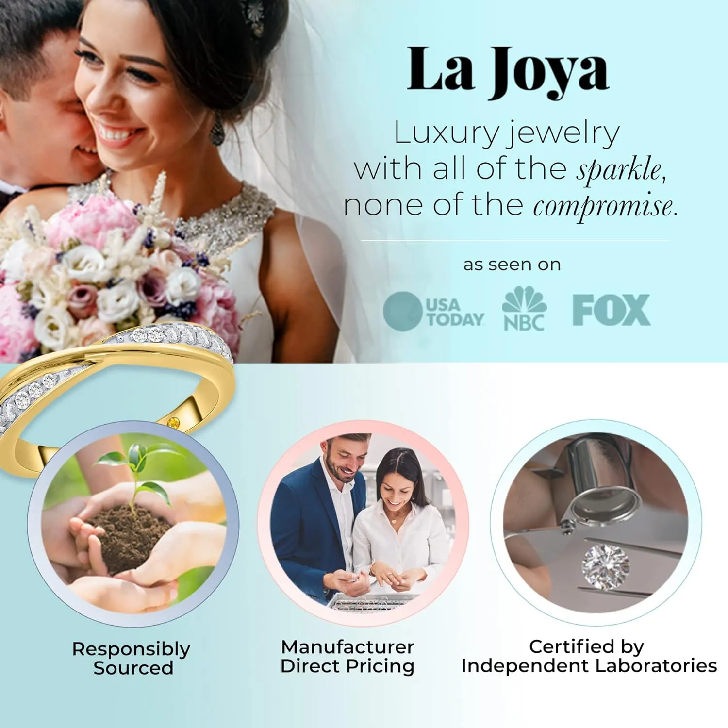 Lab Grown Diamond Anniversary and Wedding Rings for Women | Real 10k White and Yellow Gold 1/4 CTW Certified Diamond Bands | Various Designs to Choose From