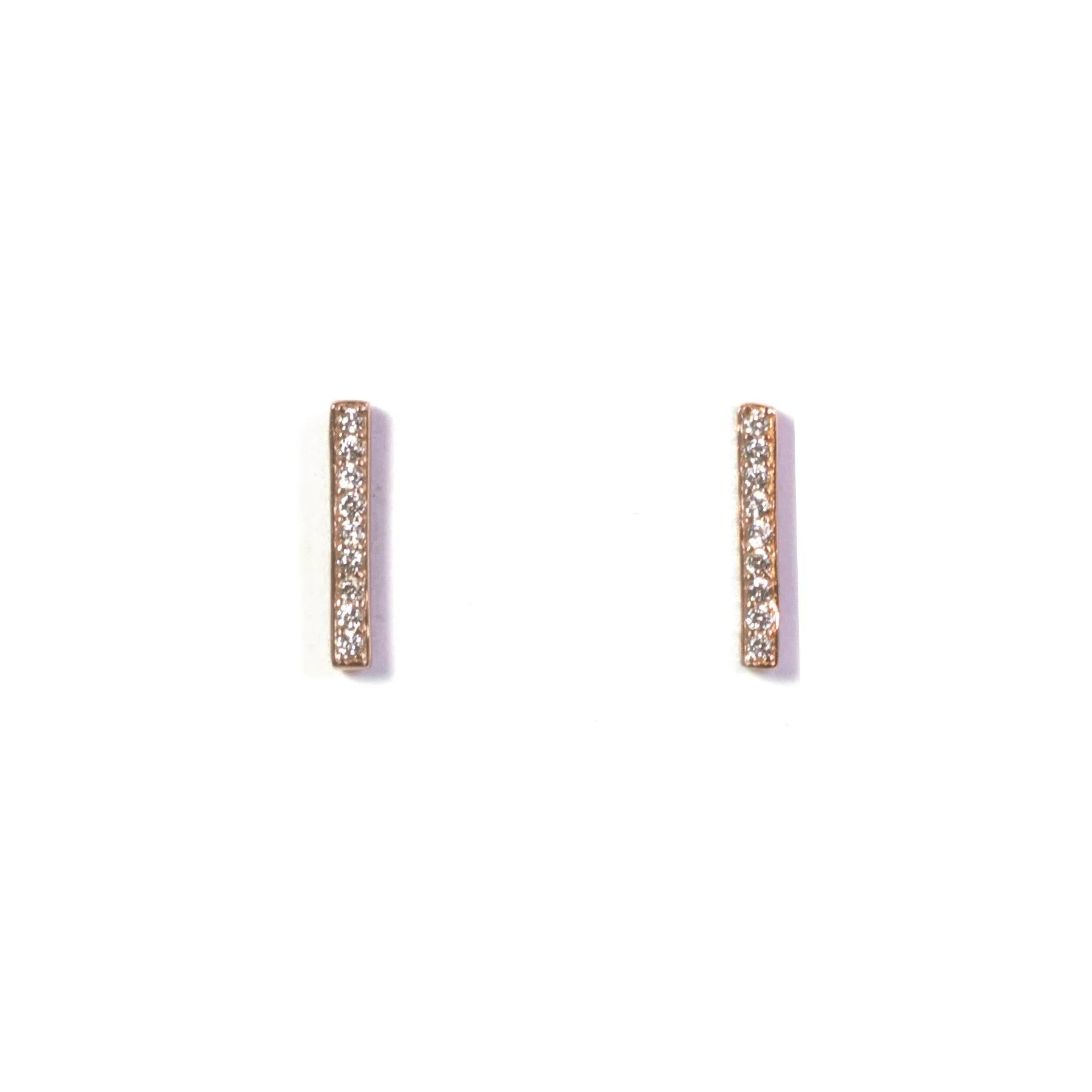 Large CZ Bar Studs