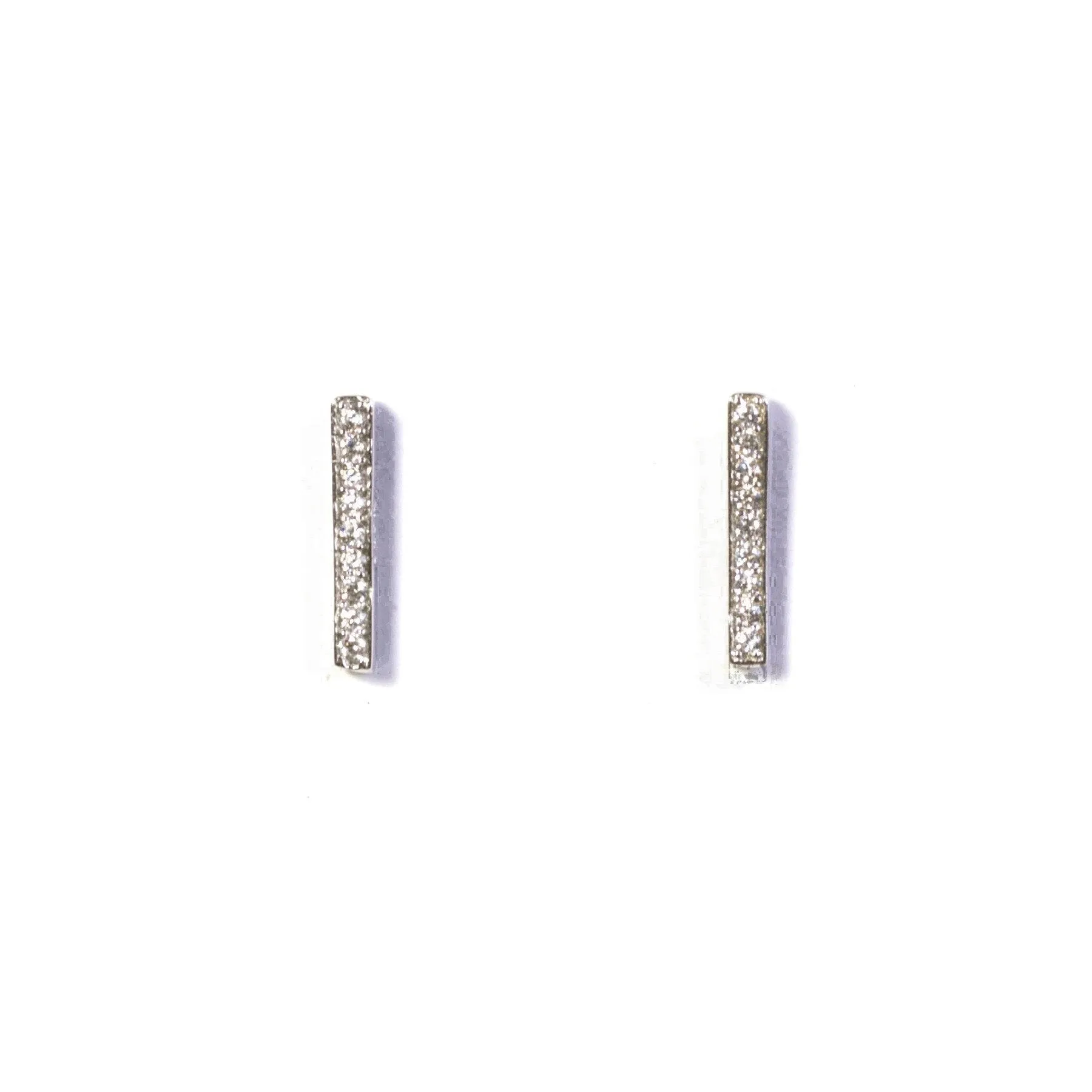 Large CZ Bar Studs