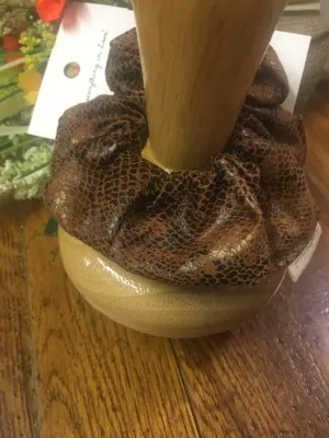 Leather Snake Scrunchies- 2 Colors