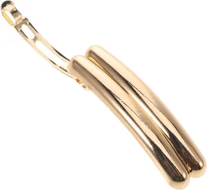 Metal Hair Clips for Women Curved Barrette Clips for Crafts Silver Minimalist Hair Barrettes Secure and Comfortable Fit for Everyday Wear and Special Occasions